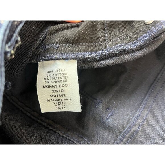 Gap Jeans Womens 25 / 0 r 1969 Blue Skinny Bootcut Low Rise 70s Boho Retro City - Picture 11 of 12